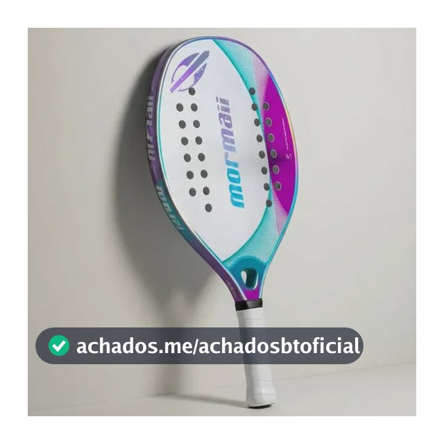 Raquete De Beach Tennis Mormaii Vitória Marchezini Iii + Capa Branco/lilás