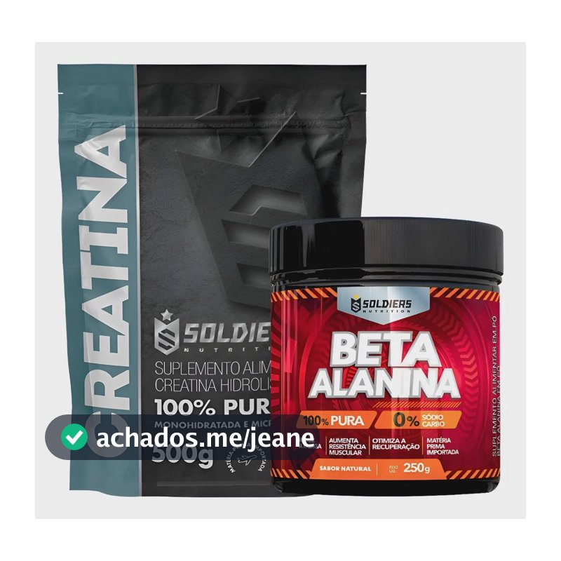 Kit: Beta Alanina 250g + Creatina 500g 100% Puro