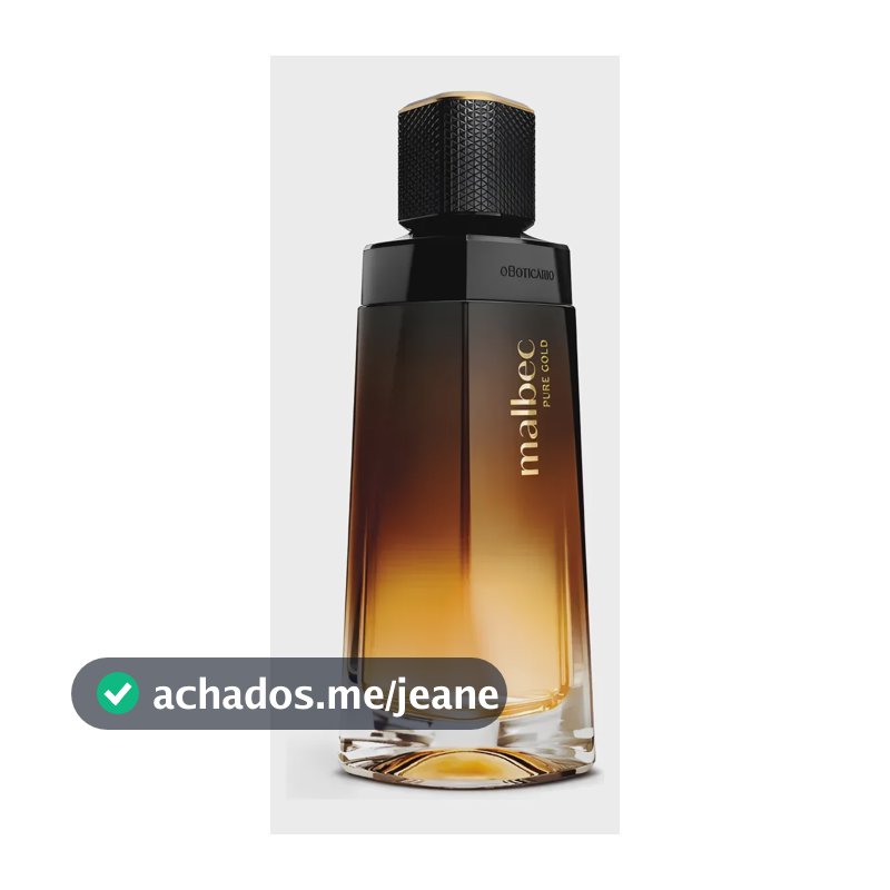Presente Malbec Pure Gold 100ml Perfume Lançamento O Boticário 2025 Edição Limitada
