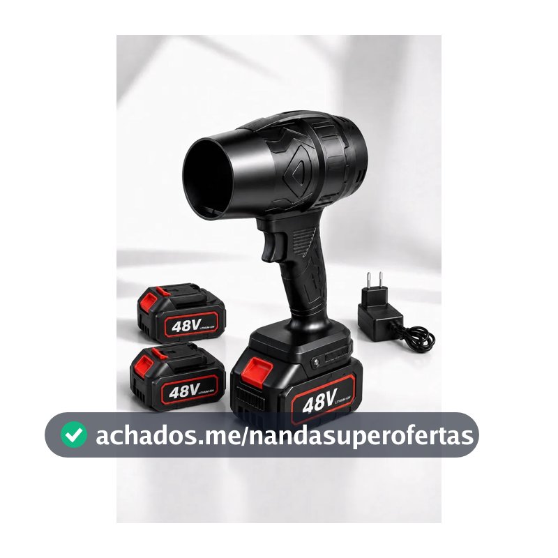 Soprador de Ar Turbo Portátil Sem Fio Recarregável para Secagem de Carro, Folhas, Quintal, Jardim, Garagem, Poeira e Resíduos