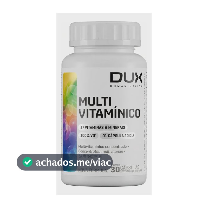 Multivitamínico - Pote 30 Cápsulas Dux Nutrition