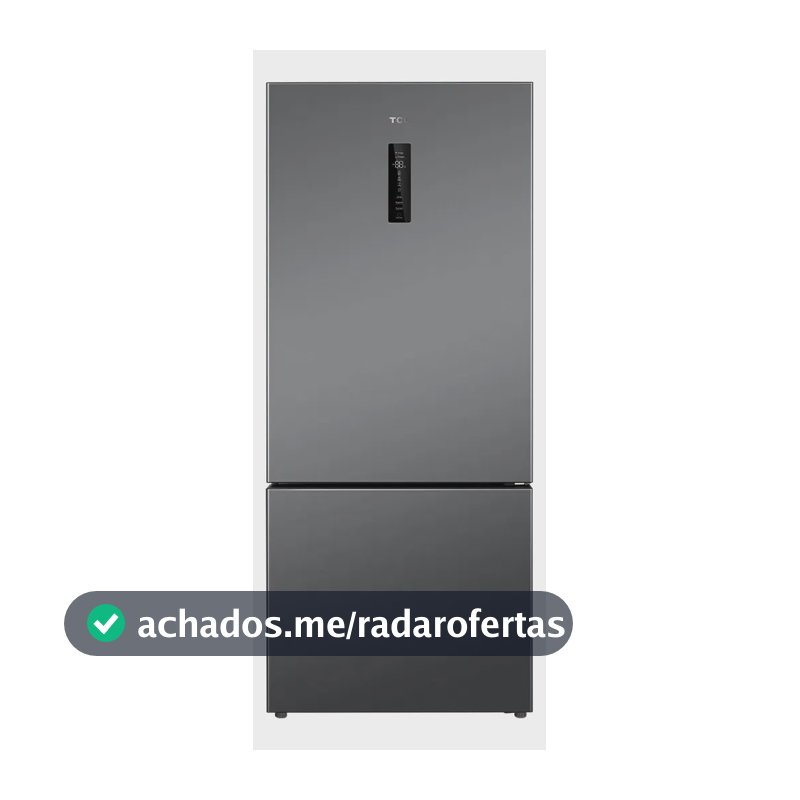 Geladeira TCL 416 Litros Inox Inverter Frost Free Tecnologia AAT Ar Multidirecional 220V P416BF