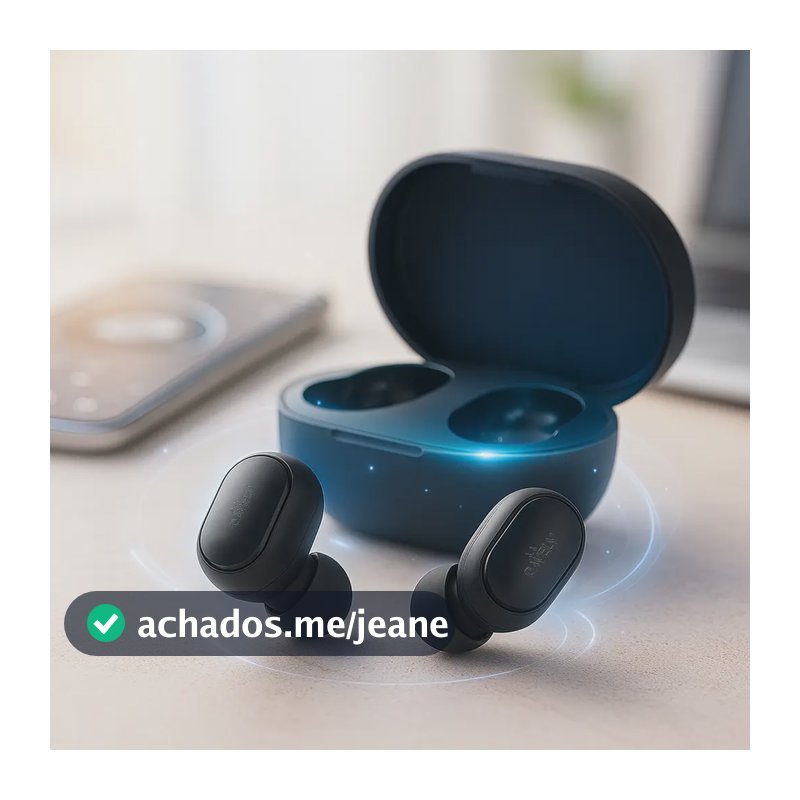 Fone de Ouvido Davely D981 TWS Sem Fio Bluetooth 5.0 In-Ear Preto com Estojo de Carregamento para Android e iPhone