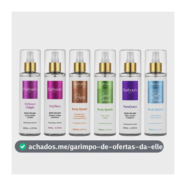 Kit Body Splash Barbours 6 Unidades 200ml Feminino
