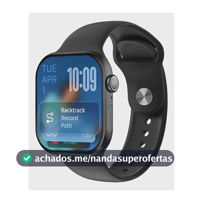 Smartwatch A Prova D'água Mede Pressão Arterial Gps Strava Preto