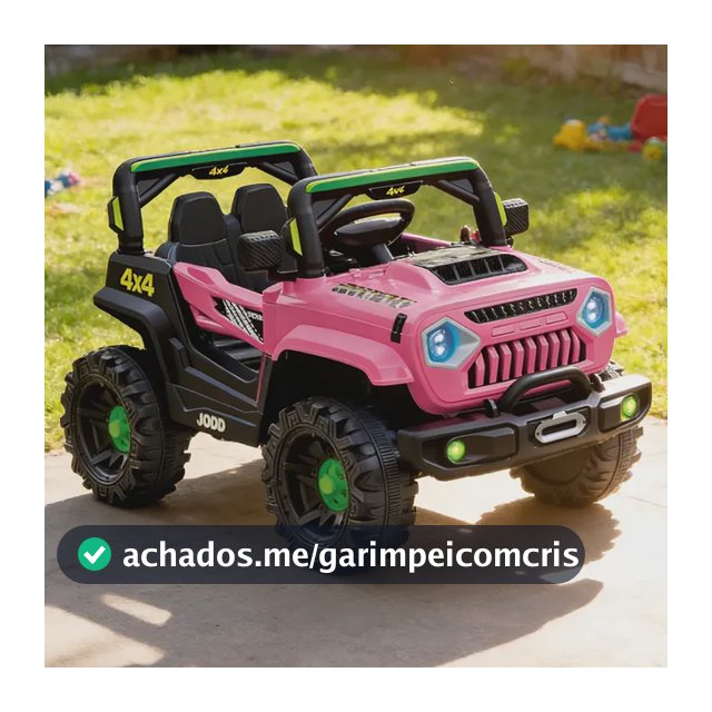 Carrinho Elétrico Infantil 12v C/ Controle Bluetooth + Luzes Rosa