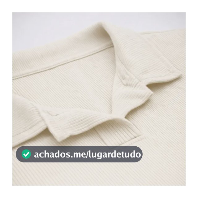 Camisa Camiseta Polo Masculina Texturizada Sem Botão