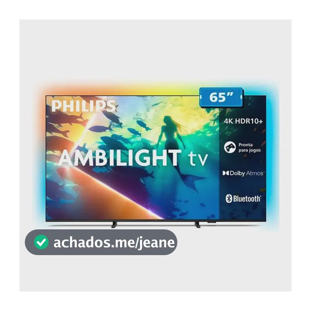 Smart Tv Philips 65'' 4k Led Uhd Ambilight Hdr10+ 65pug8100