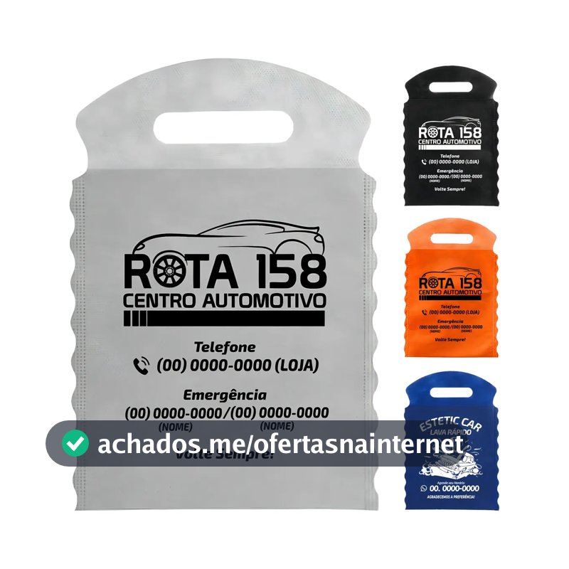 100 Saco Lixo Lixocar Personalizadas Para Auto Peças Cor Cinza