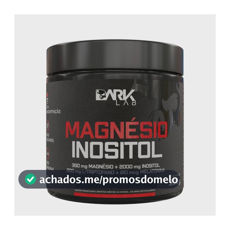 Magnésio E Inositol Taurina Melatonina 300g Dark Lab Limão - 50 Doses