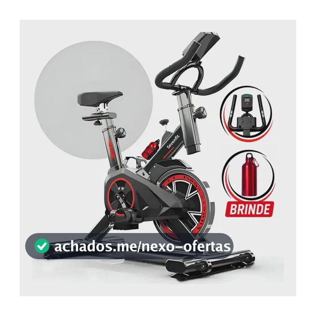 Bicicleta Ergométrica Bike Spinning 6kg Sensação Inércia Fitness Preto E Vermelho Sevenfit Para Cardio