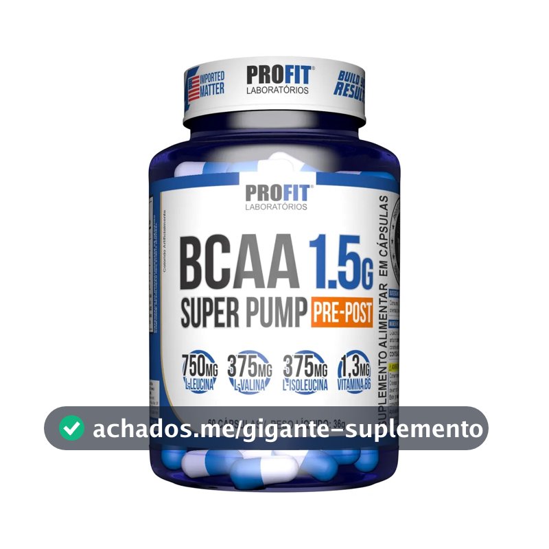 BCAA Profit Labs em cápsula Sem sabor x 1.5g de 60 un