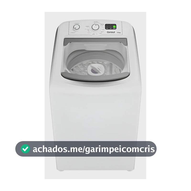 Máquina De Lavar Branca Consul 12kg Com Dosagem Econômica E Cor Branco 110v