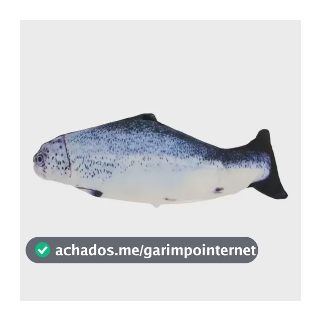 Brinquedo Peixe Pelúcia Catnip Para Gato 30cm Verde
