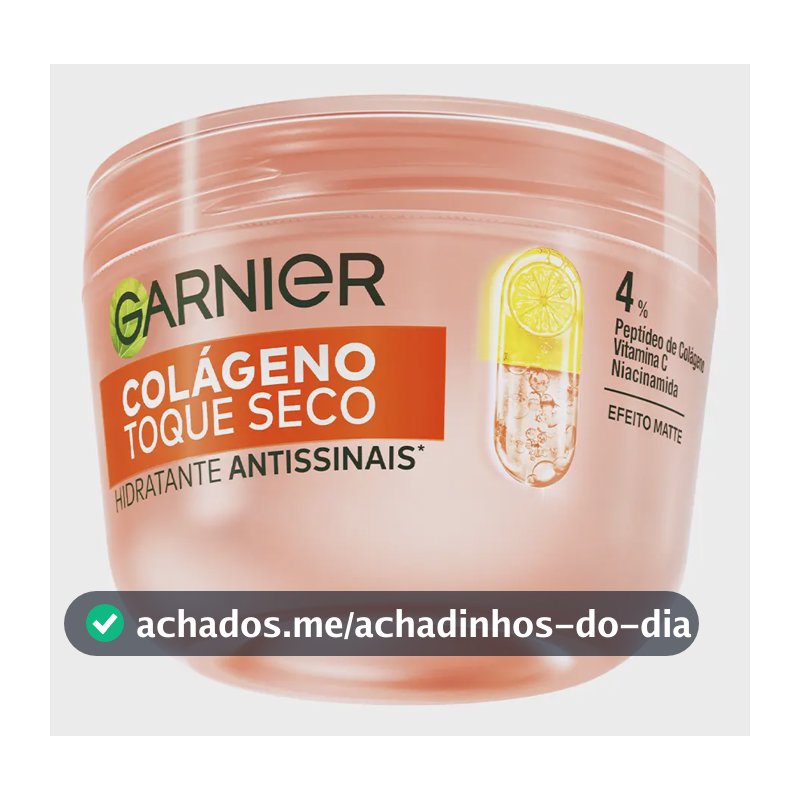 Hidratante Facial Antissinais com Colágeno, Niacinamida e Vitamina C, Aumenta a Firmeza e Elasticidade da Pele, 48h de Hidratação, Garnier, 85g
