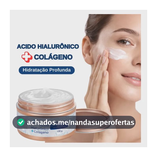 Creme Ácido Hialurônico + Colágeno Hidratante Facial Todo Tipo De Pele Dia/noite