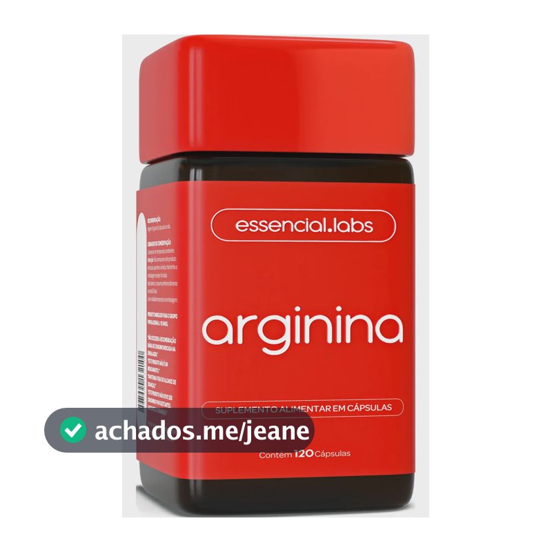 ARGININA 2000mg por Dose 100% Pura - 120 Cápsulas - Fórmula com Máxima Concentração e Pureza