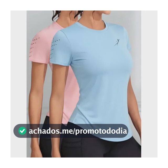 Kit 2 Camisetas Dry Fit Feminina Fitness Academia Treino
