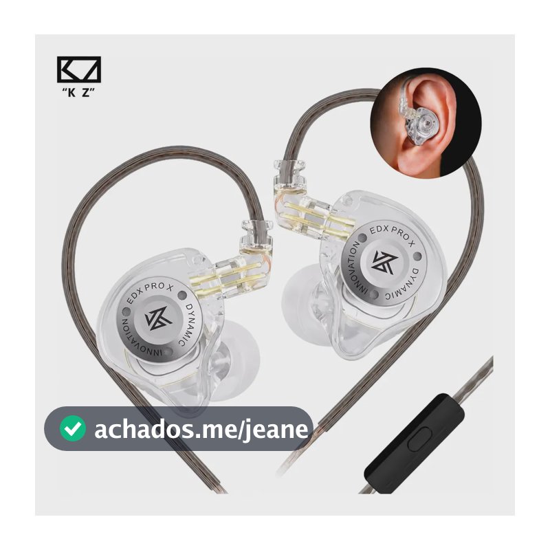 Fone De Ouvido Kz Edx Pro X Gamer Musico DJ Com Microfone