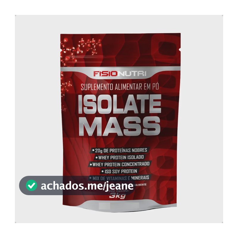 Hipercalórico Isolate Mass 50.000 Pouch 3kg Sabor Baunilha Fisionutri