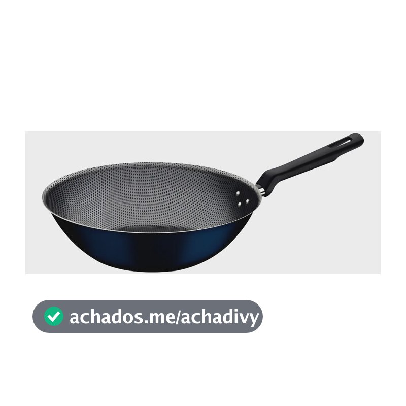 Frigideira Wok Grande Antiaderente Tramontina Funda Cozinha Cor Azul