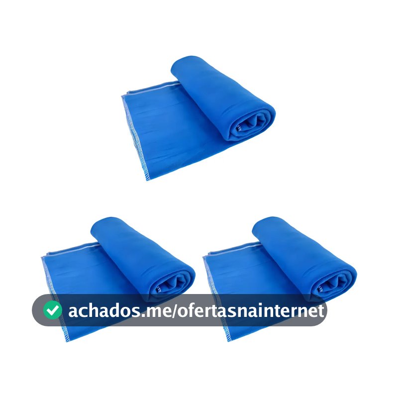 Cobertor Pet Cachorro Gato Soft Supri Pets Azul 80x90cm Kit 3un