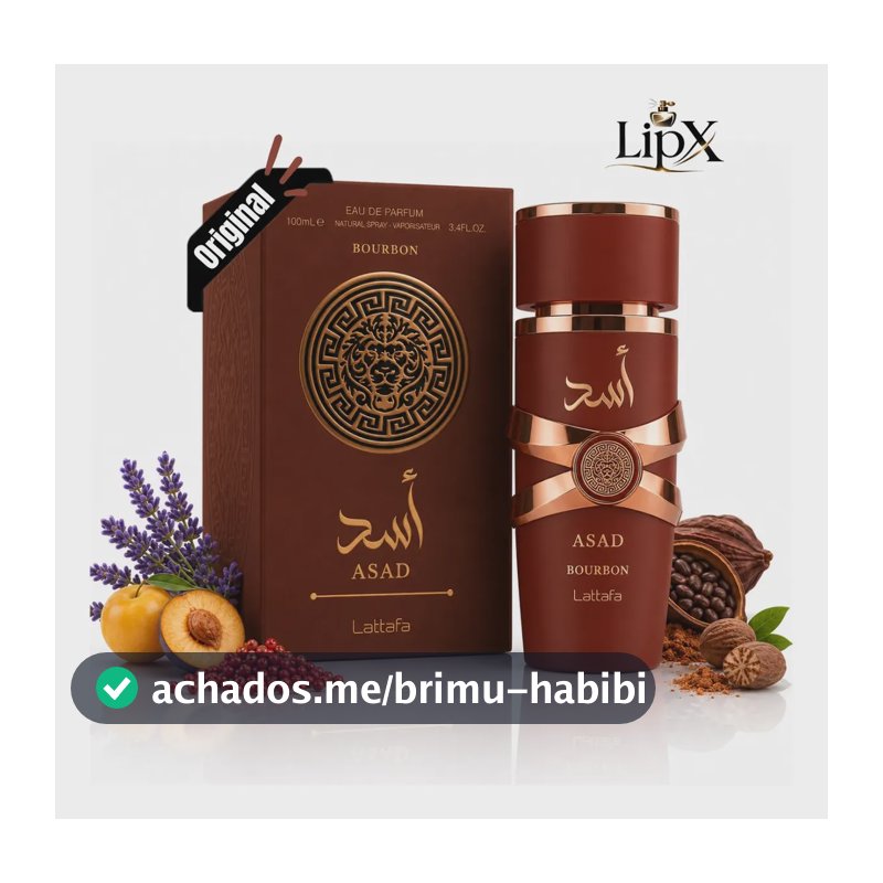 Perfume Árabe Asad Bourbon 100ml Lipx