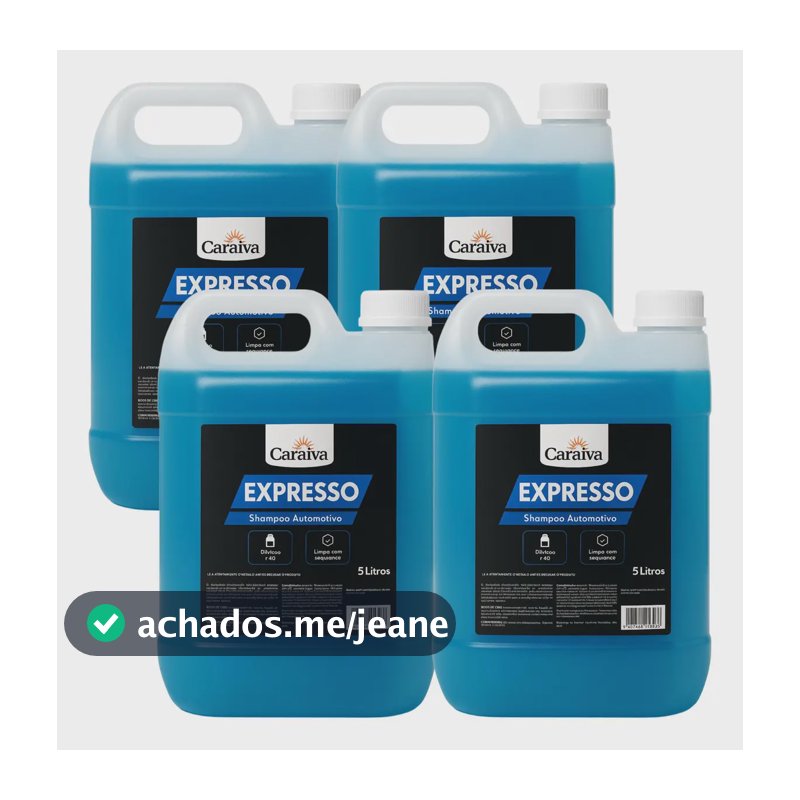 Shampoo Automotivo Neutro Concentrado Caraiva 5L Galão Lava Jato Detergente Para Lavar Carro