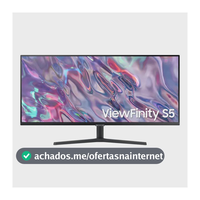 Monitor Samsung ViewFinity S5 34” UWQHD VA LS34C500GALMZD 100Hz 5(GTG) HDMI Headphone Display Port
