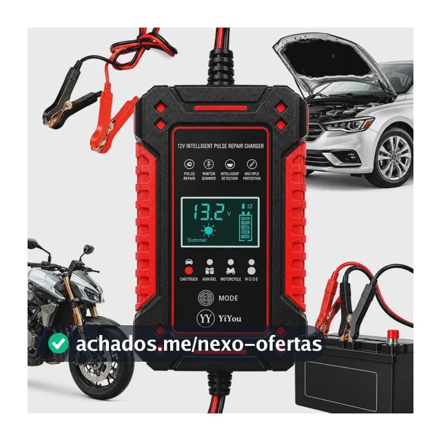 Carregador Inteligente de Bateria DUOSEG para Carro, Moto e Náuticos