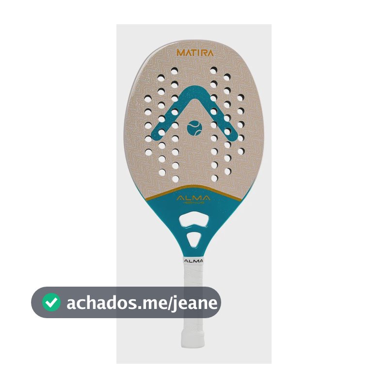Raquete Beach Tennis Matira 1k Offwhite Verde Alma Genius
