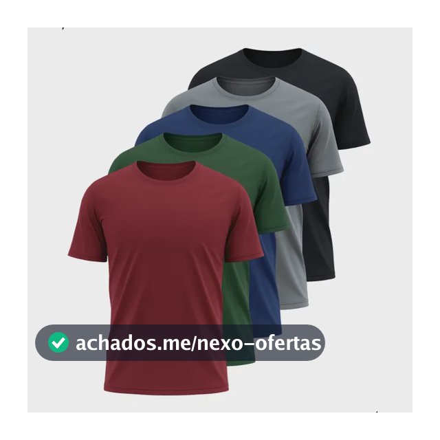 Kit 5 Camisetas Básicas Masculina Dry Fit Lisa Tradicional  Variado 2 M