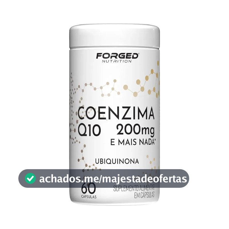 Coenzima Q10 200mg Pura Alta Concentração 60 Cápsulas - Forged Nutrition Sem Sabor