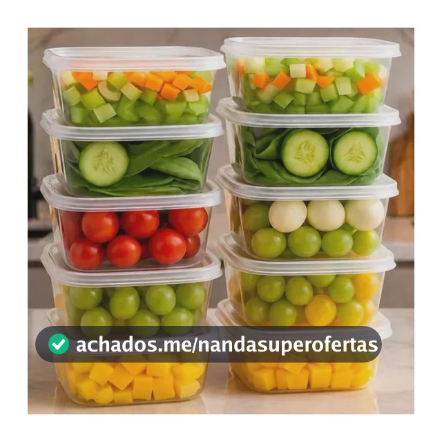 Kit 20 Pote 400ml Bpa Free Microondas Freezer Reutilizável Transparente