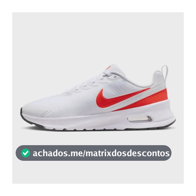 Tênis Nike Air Max Nuaxis Masculino Branco/vermelho 37 Br