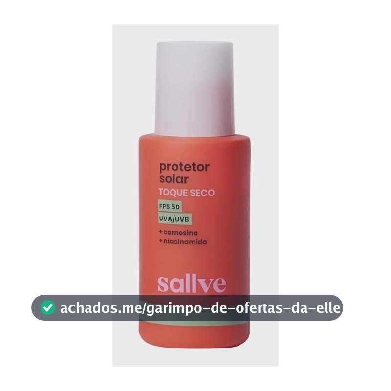 Protetor Solar Facial Toque Seco Fps50 40g Sallve