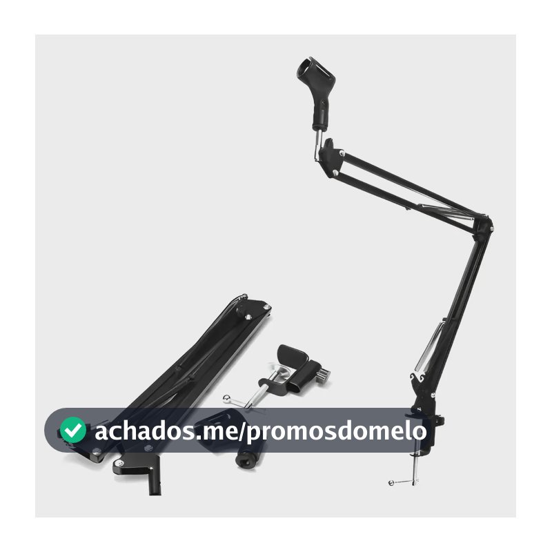 Pedestal de Mesa Articulado para Microfone MinyMix de Aço