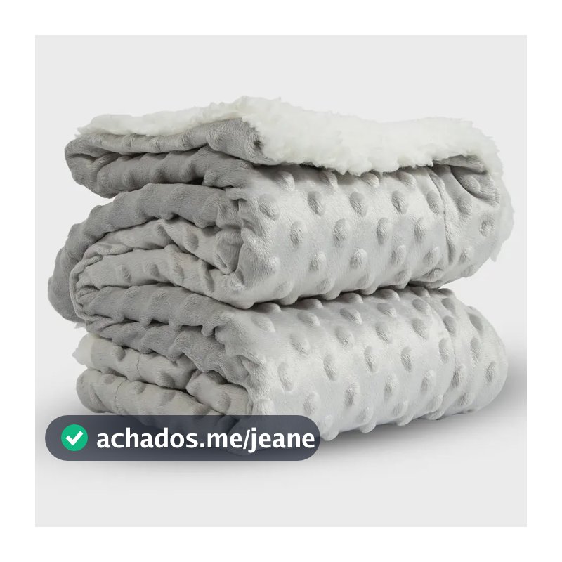 Coberta Manta Cobertor Duplo para Bebe Microfibra e Poliester Antialergico Comfy Pipoquinha Cinza