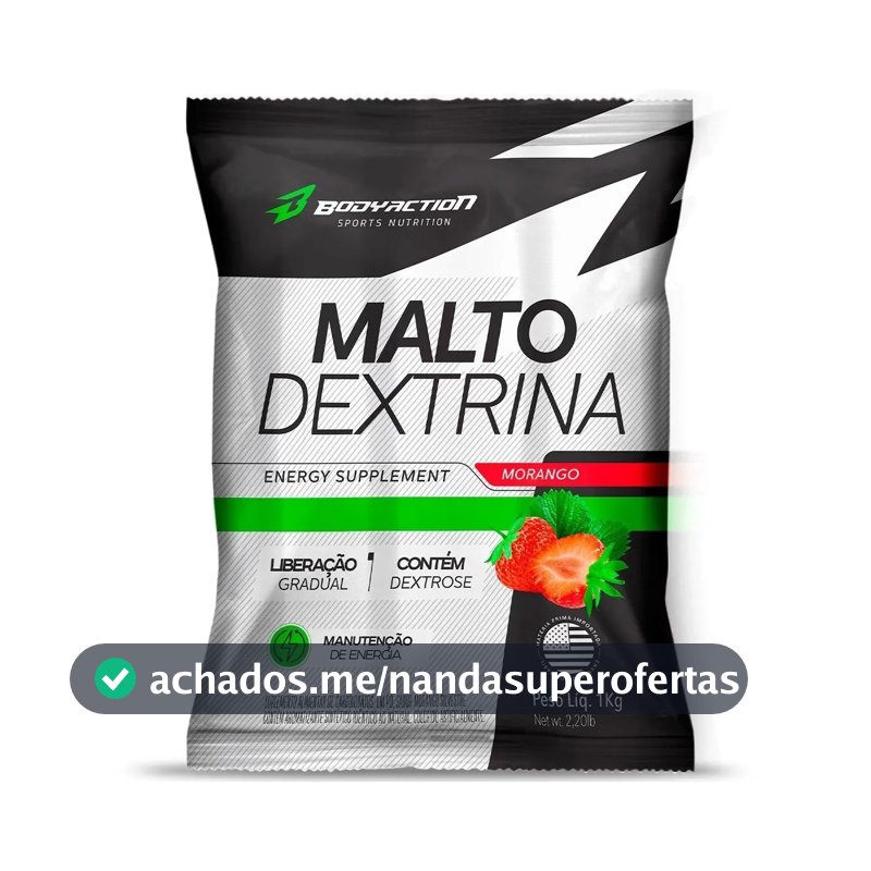 Suplemento Em Pó Bodyaction Sabor Morango Silvestre Em Refil De 1000g