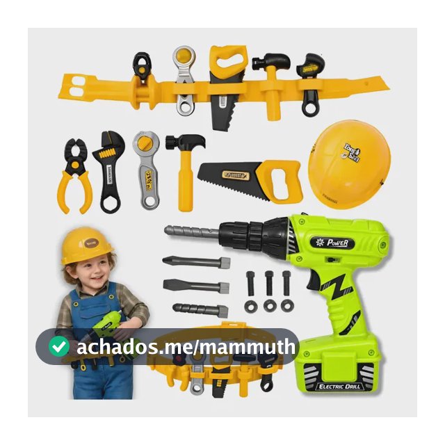 Brinquedo Infantil Parafusadeira Eletrica Cinto Ferramentas