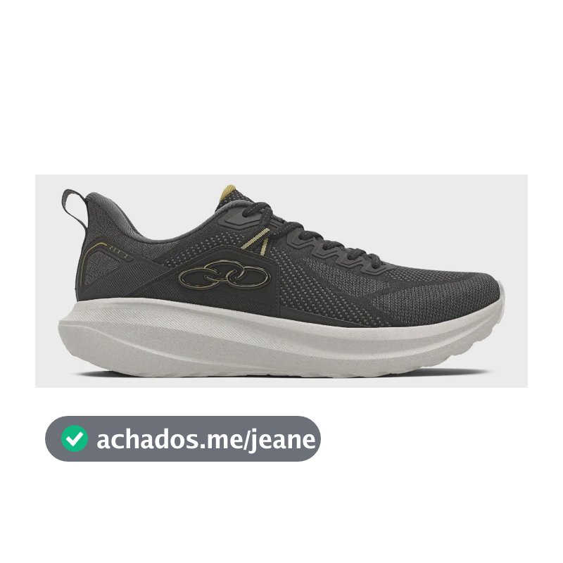 Tênis Masculino Olympikus Zex 2 Preto/chumbo Liso 43 Br