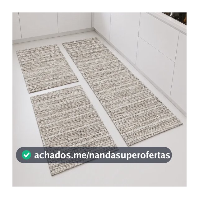Tapete Kit Cozinha Antiderrapante Passadeira Jogo Lavável 1.4 M 45 Cm Caramelo