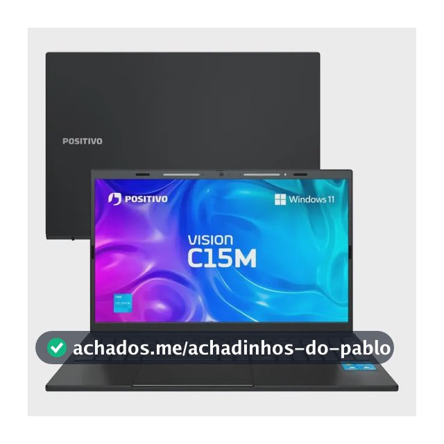 Notebook Positivo Vision C15M Intel Celeron N4500 Windows 11 Home 4GB RAM 128GB eMMC Tela 15" Full HD IPS Antirreflexo - Minitela e Tecla Copilot - Cinza