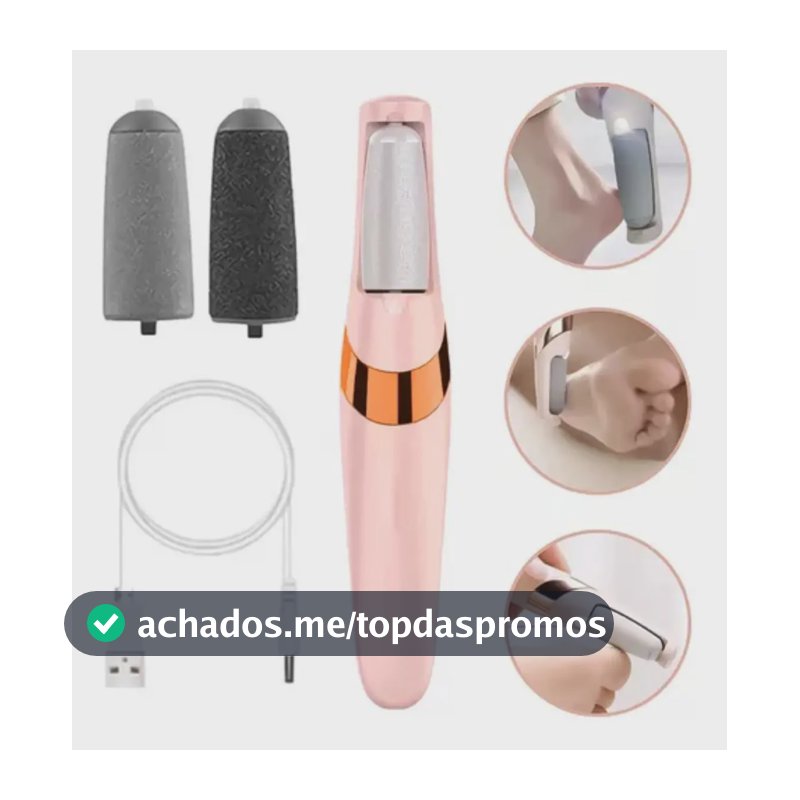 Lixadeira Elétrica Recarregável Electric Pedi Pés Calos Esfoliador