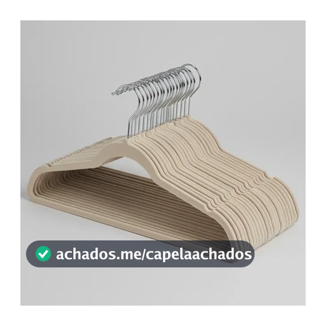 30 Cabides Veludo Antiderrapante Adulto Bege, Cinza Ou Preto