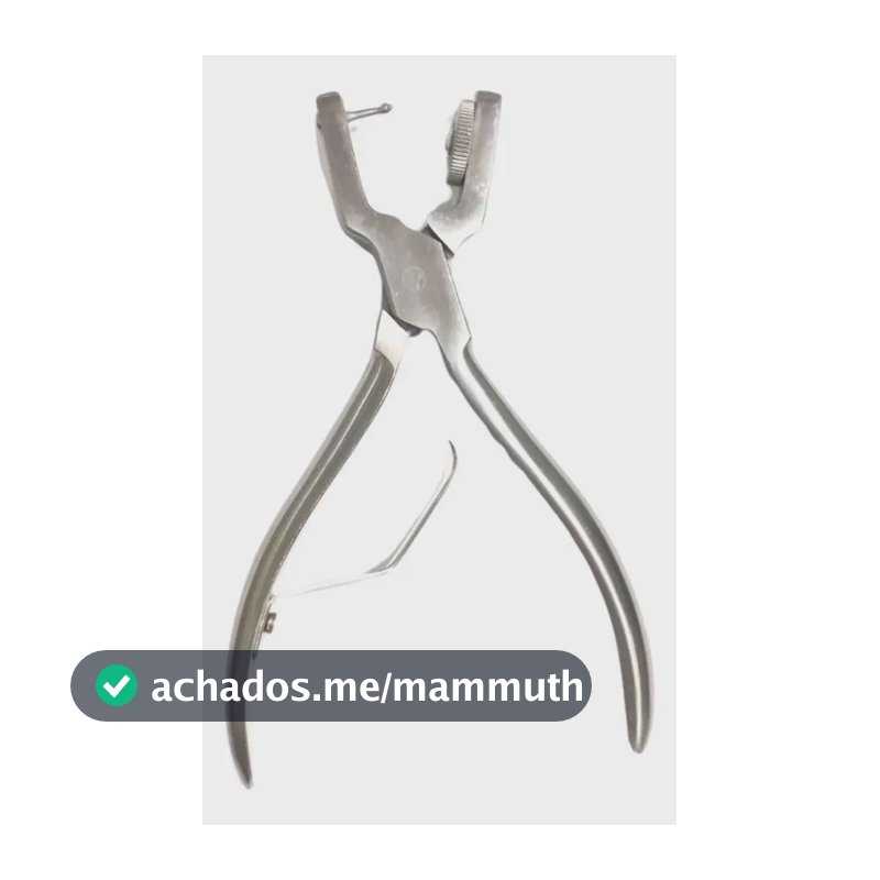 Alicate Perfurador Odontológico Aço Inoxidável Prateado Limed Mogi Dentista