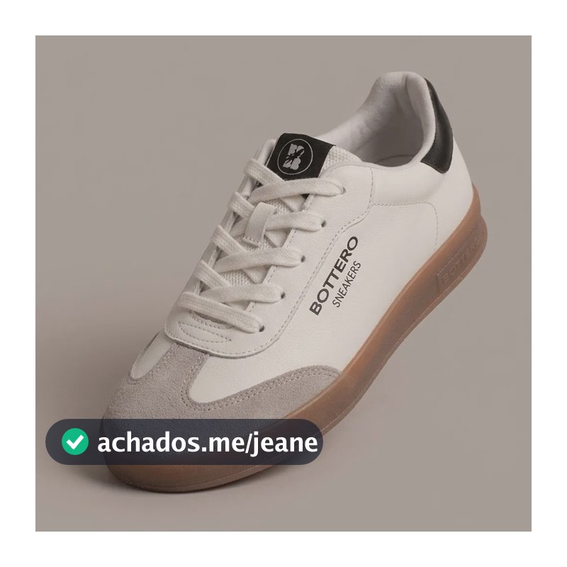Tênis Bottero Casual Feminino Couro Confortável Branco Lisa 36,0 Br