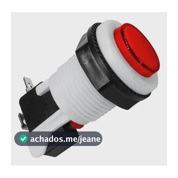 Botão Arcade Vermelho 2.3cm para Fliperama Jukebox PBS-29