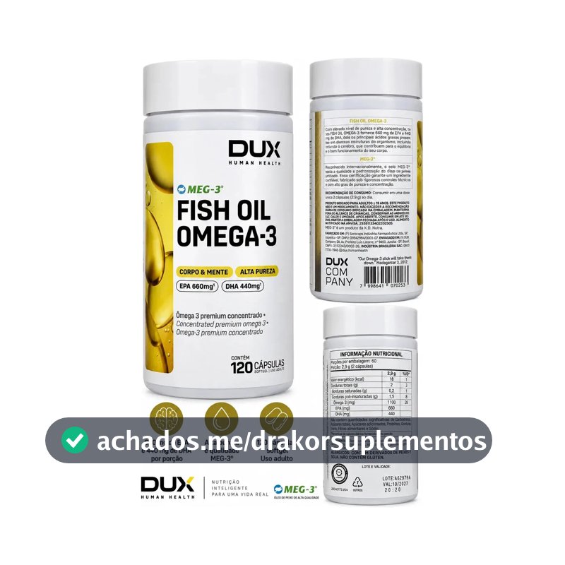 Ômega 3 Em Cápsula Sem Sabor De 120 Un