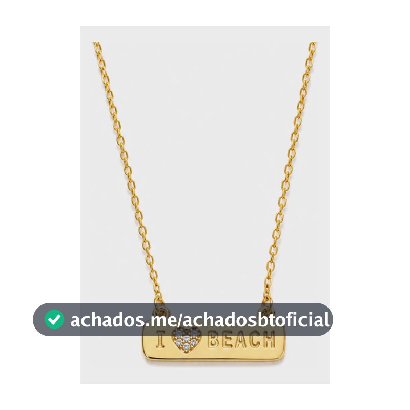 Colar Beach Dourado Semijoia Esportes Beach Tennis Dourado